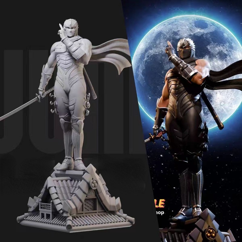 Model Kit Galahad - 1/24 миниатюрная черная каучуковая фигурка ниндзя