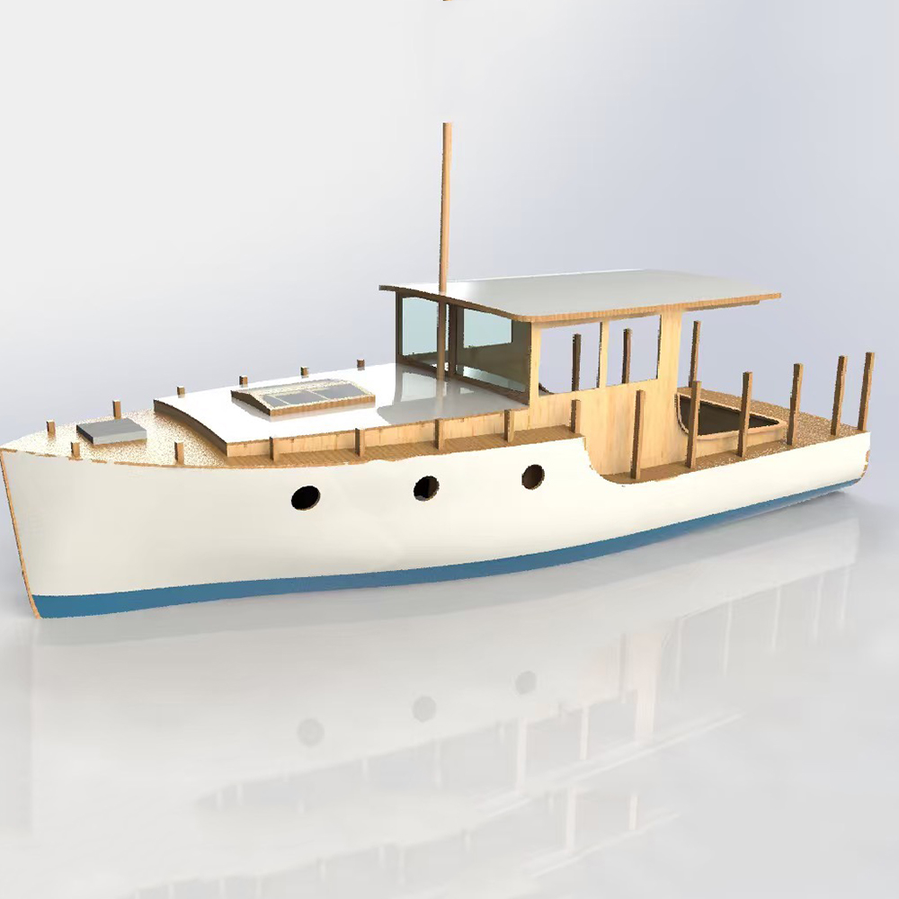 Model Kit Yacht - Радиоуправляемая лодка 70 см, европейская классическая